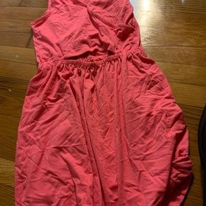Gap kids, girls pink dress with close leggings belly button slit